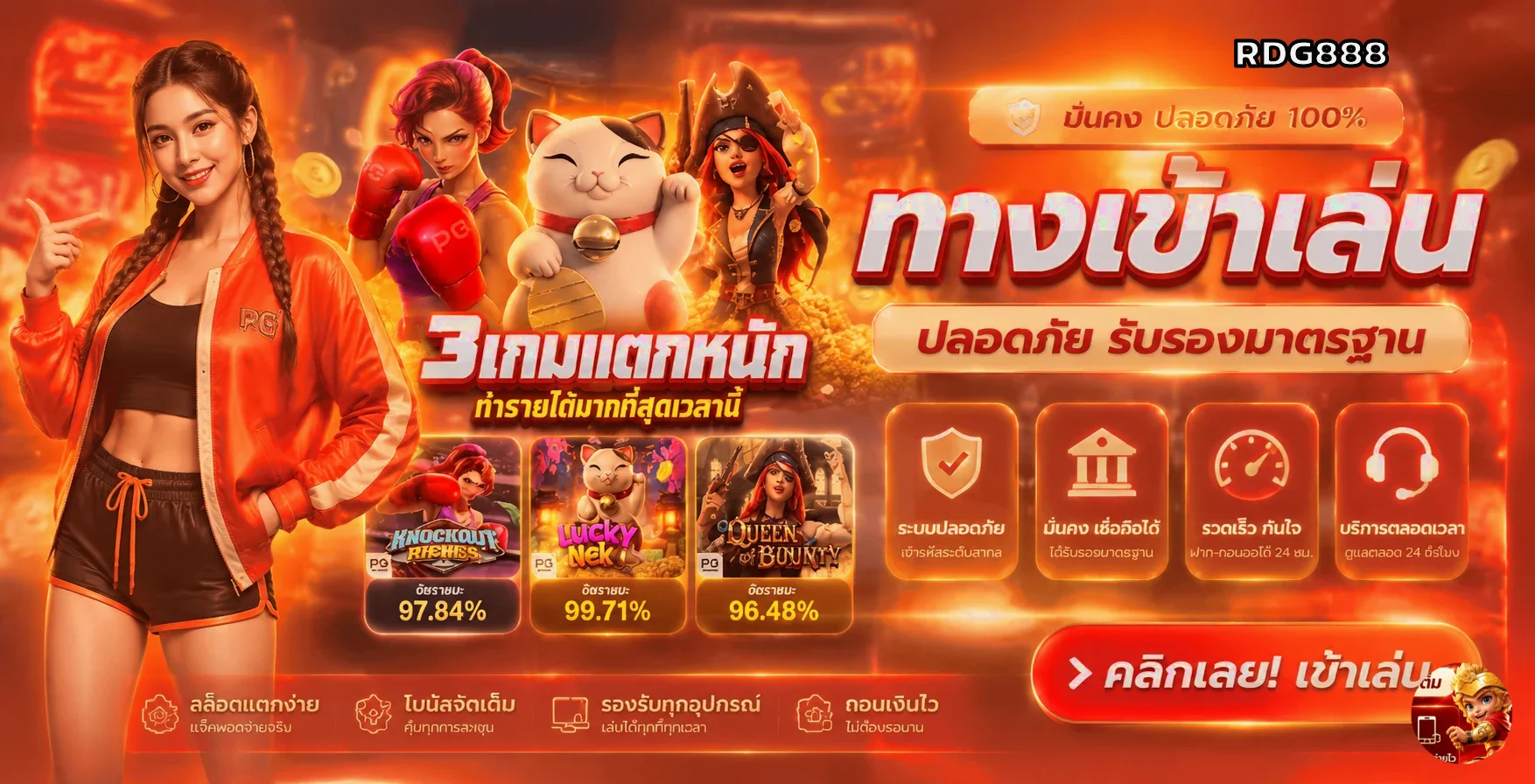 แนะนำเกมยอดนิยมใน RDG888 สล็อต